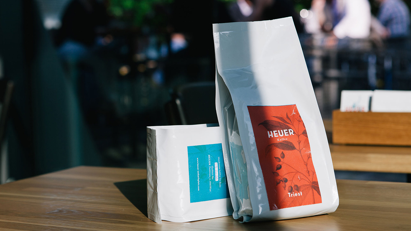 Packaging Design des hauseigenen Kaffees